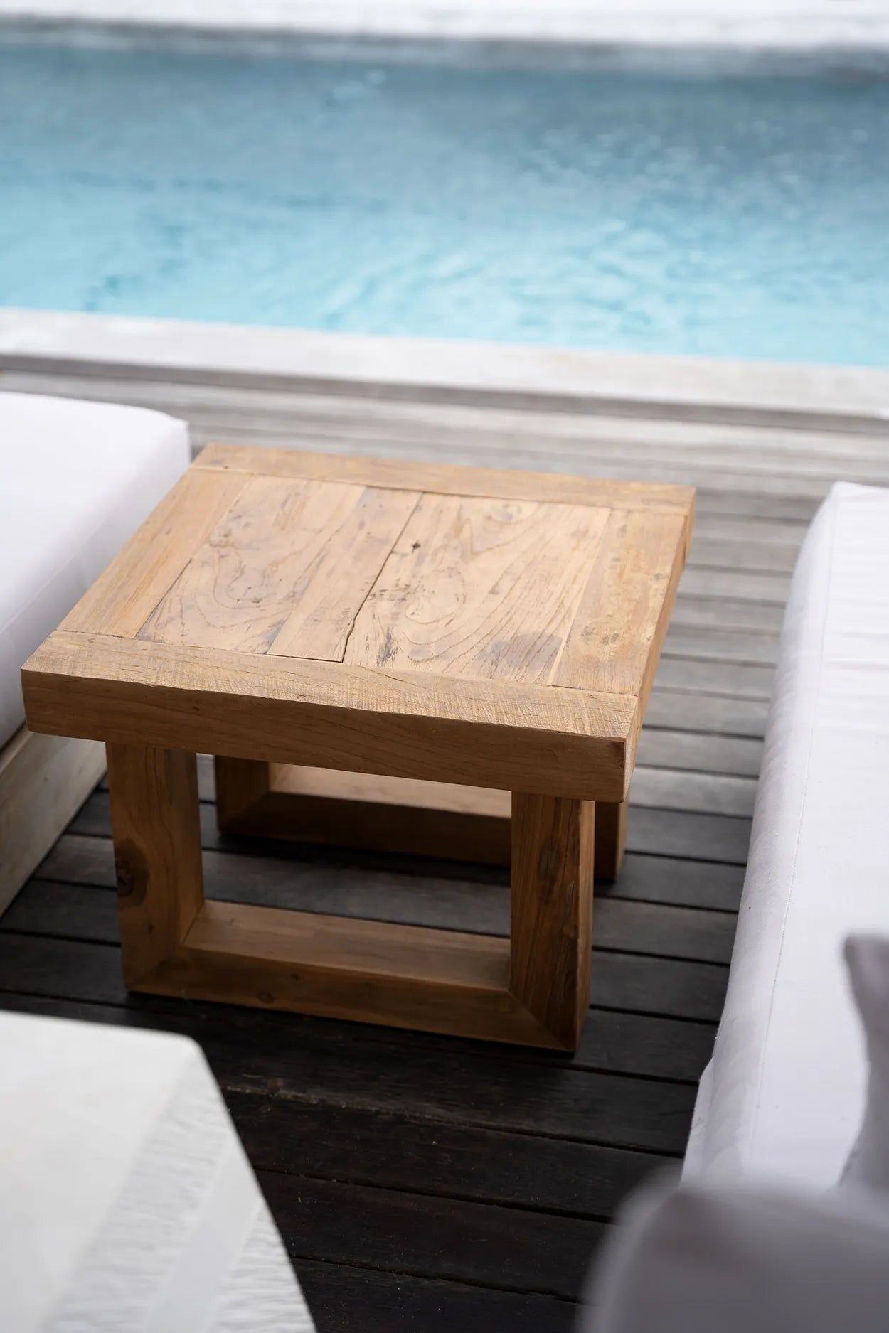 Bazarbizar-The Reclaimed Teak Side Table - Natural