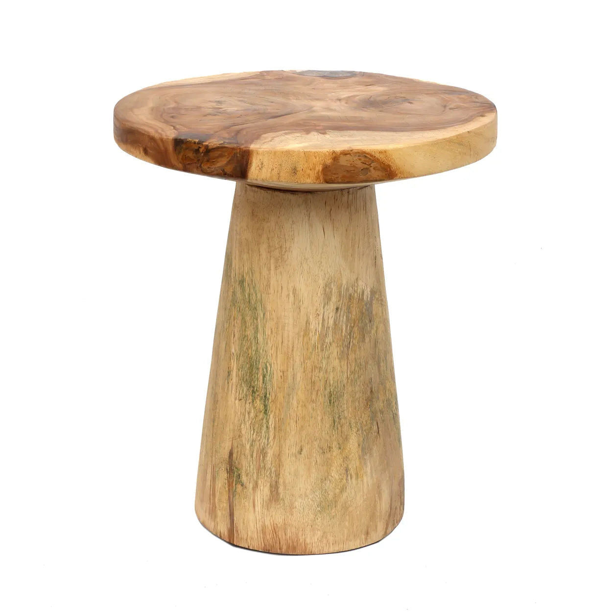 Bazarbizar-The Timber Conic Side Table - Natural - 50