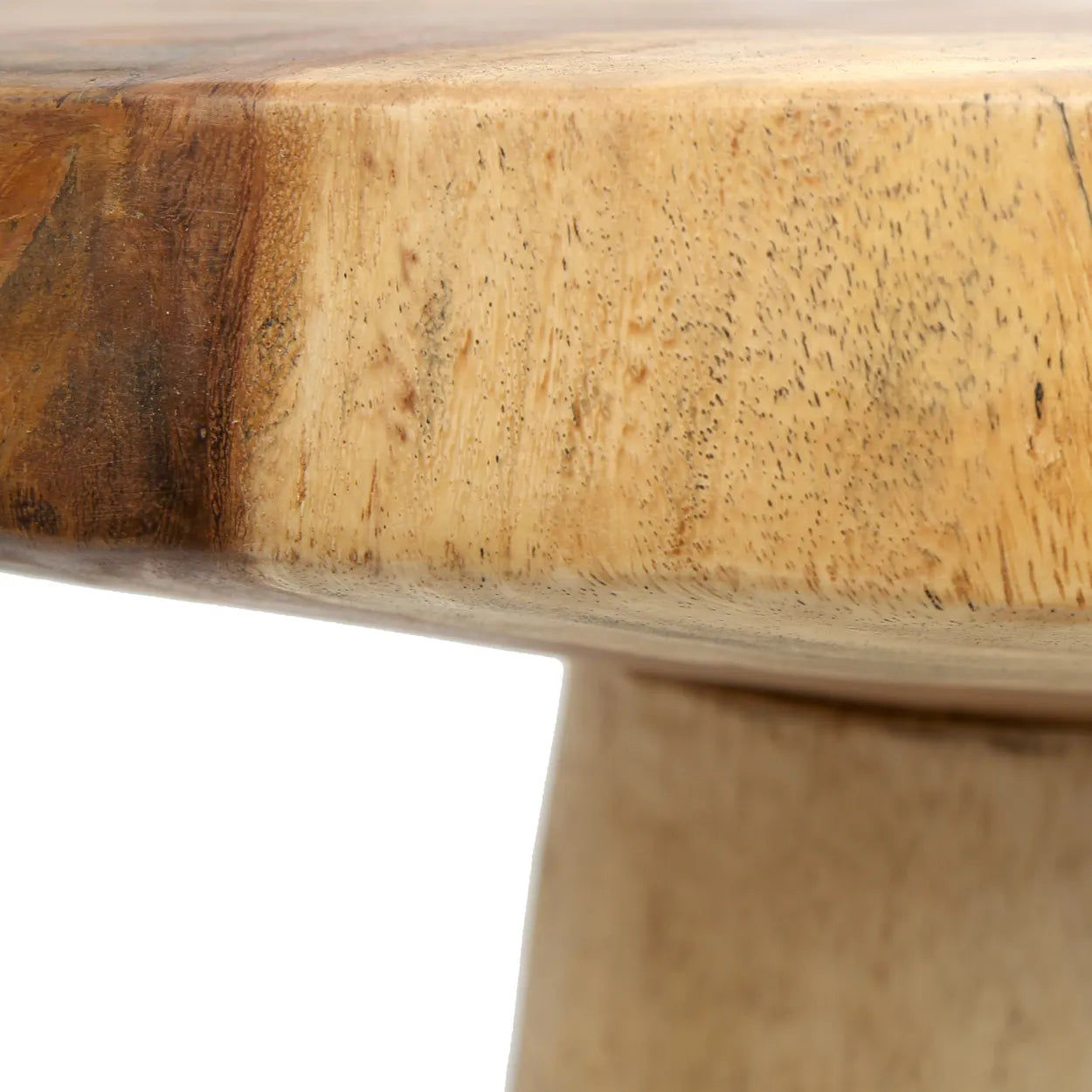 Bazarbizar-The Timber Conic Side Table - Natural - 50