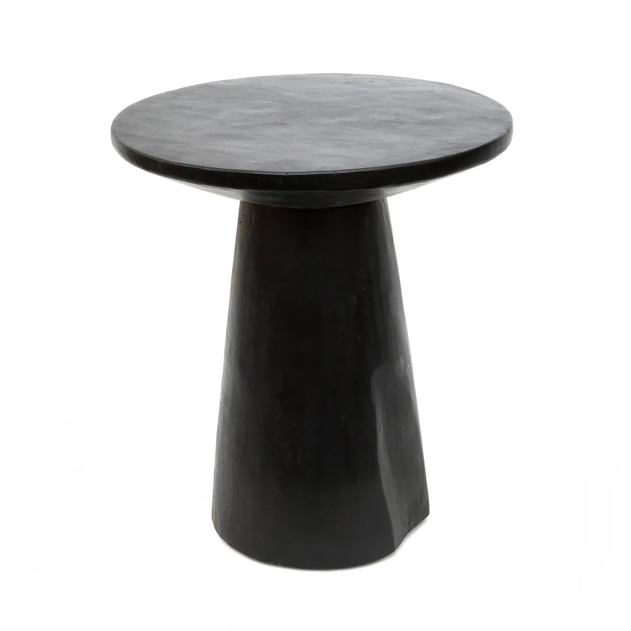 Bazarbizar-The Timber Conic Side Table - Black - 50