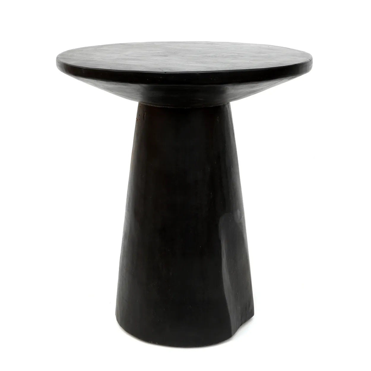 Bazarbizar-The Timber Conic Side Table - Black - 50