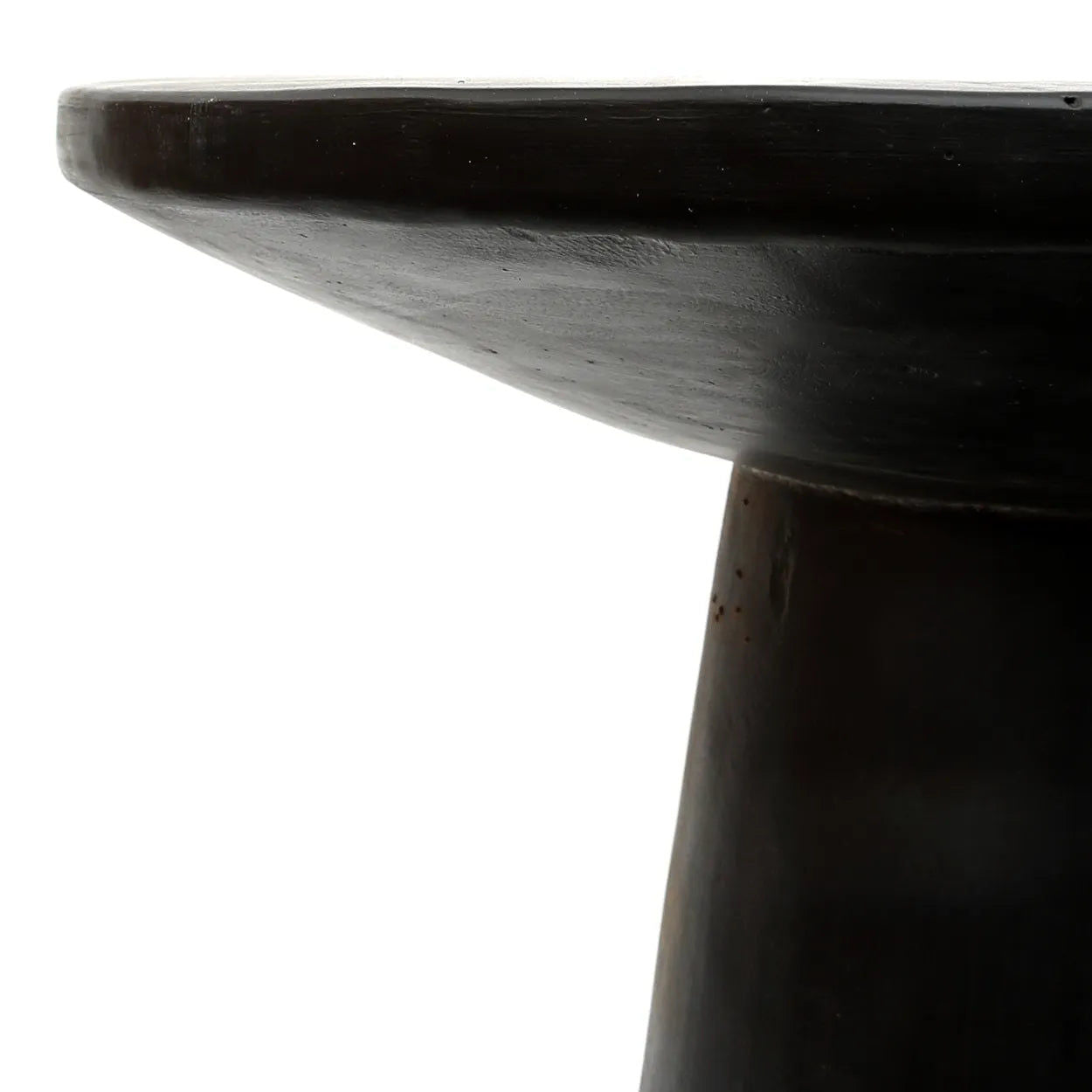 Bazarbizar-The Timber Conic Side Table - Black - 50