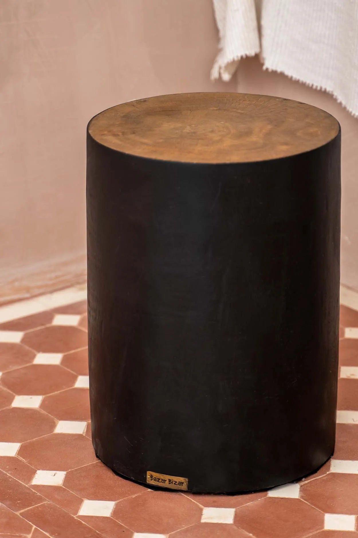 Bazarbizar-The Tribe Stool - Natural Black