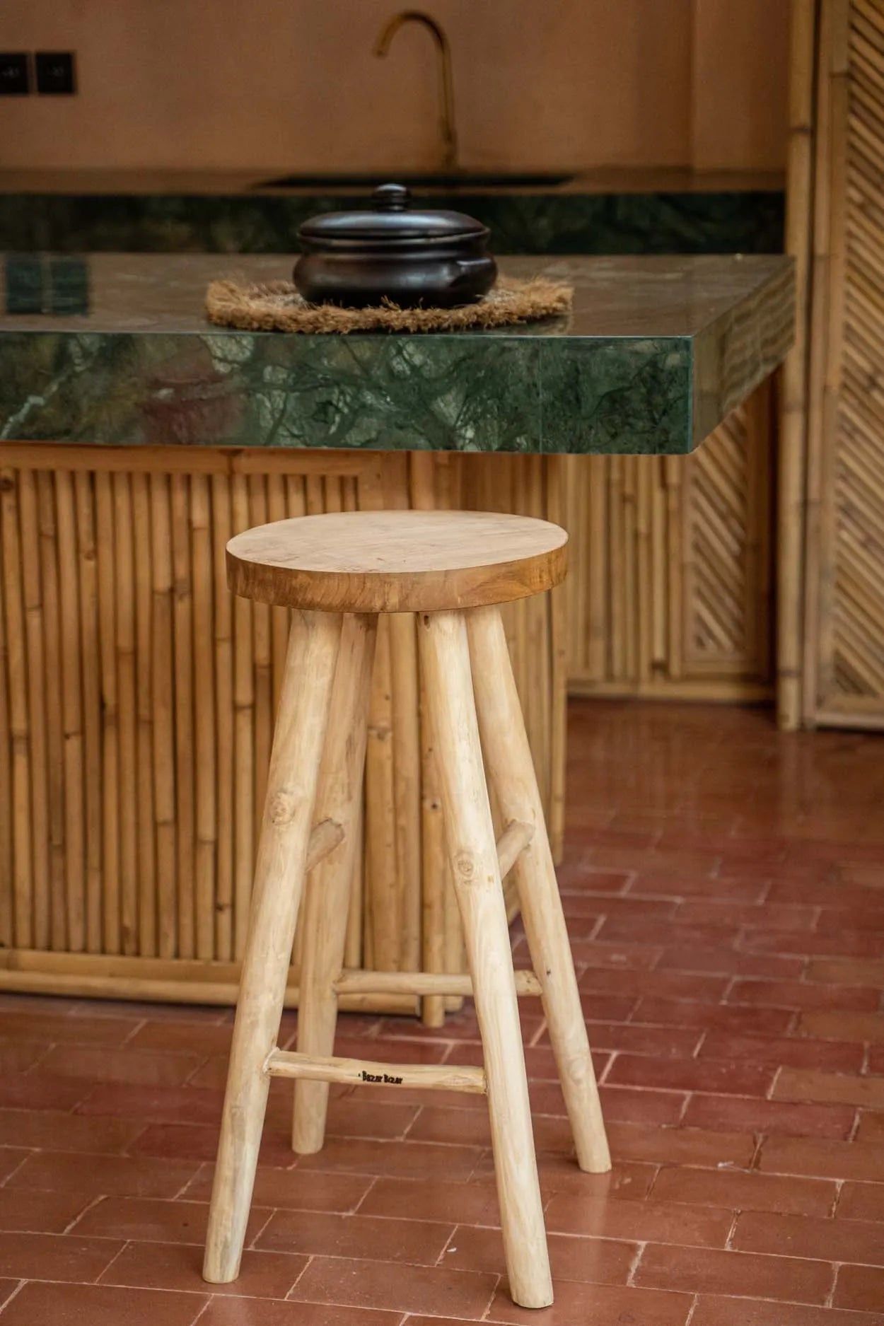 Bazarbizar-The Kedut Bar Stool - Natural