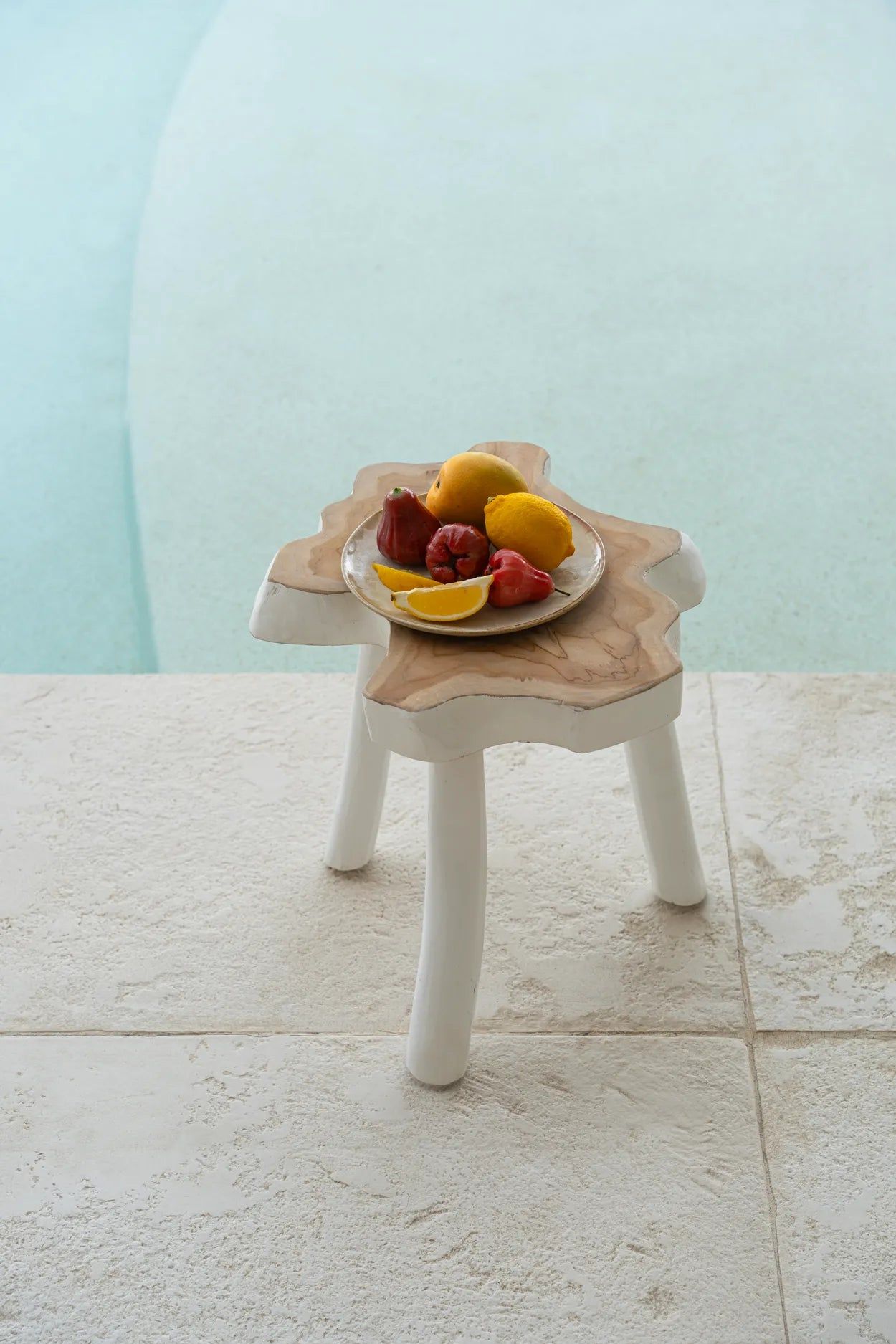 Bazarbizar-The Organic Side Table - Natural White