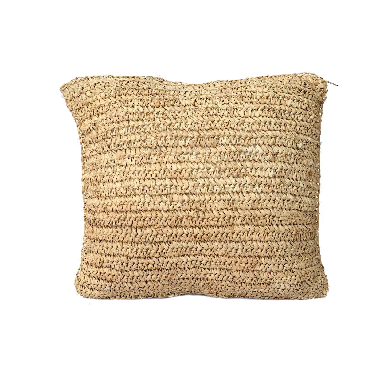 Bazarbizar-The Raffia Flores Cushion Cover Square - Natural - 40x40