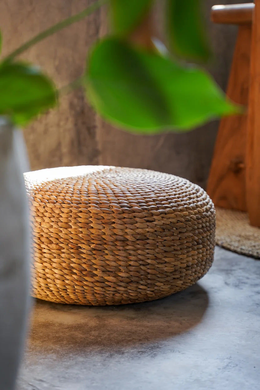 Bazarbizar-The Hyacinth Pouffe - Natural - M