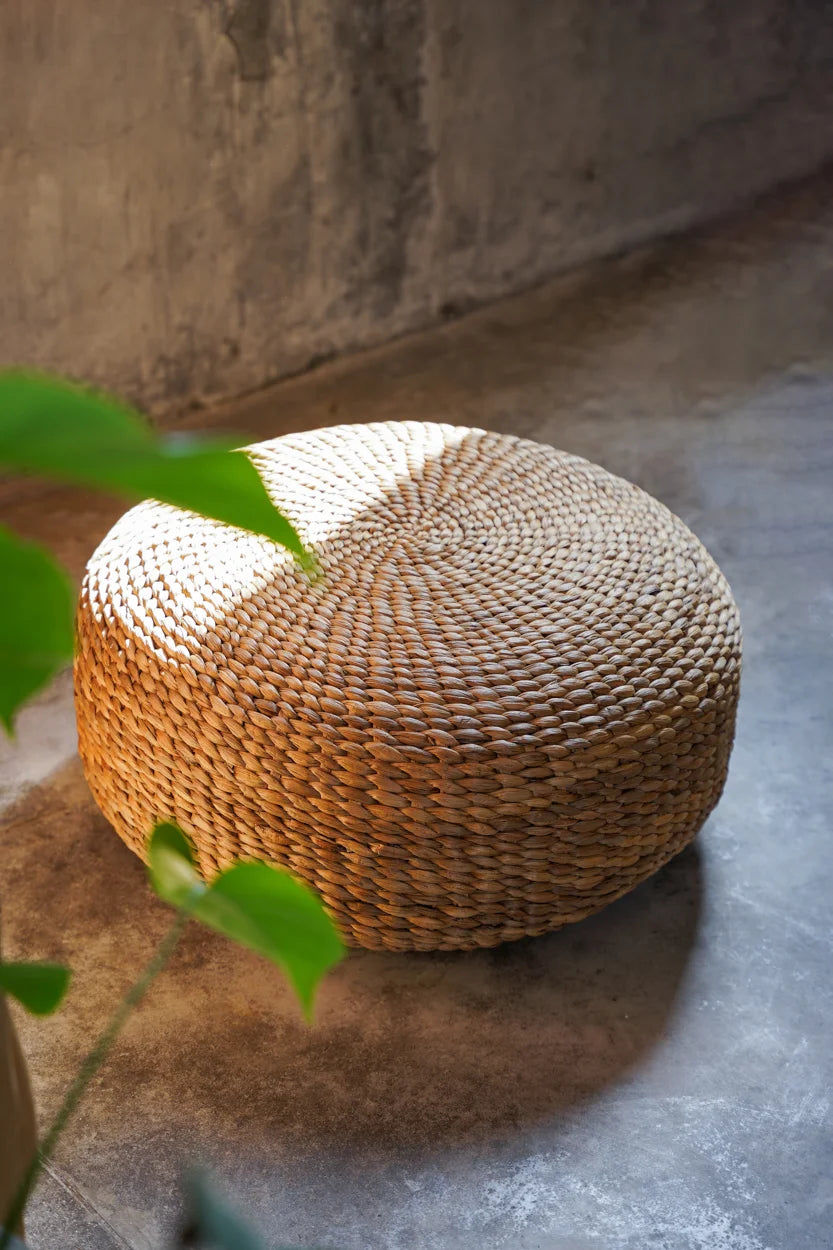 Bazarbizar-The Hyacinth Pouffe - Natural - M