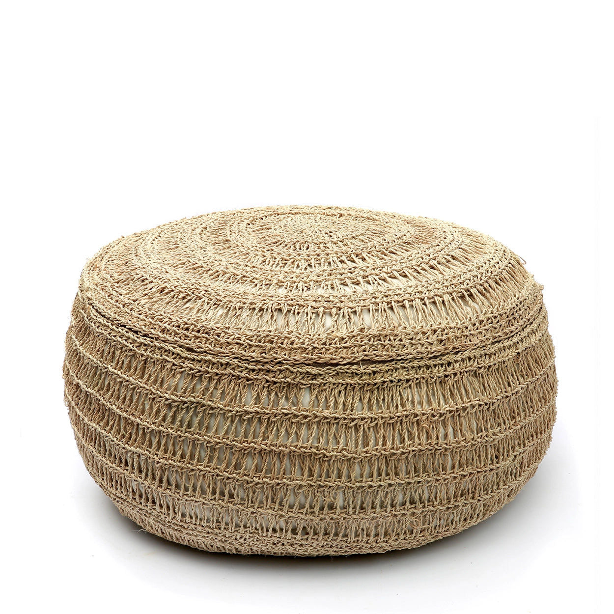 Bazarbizar-The Seagrass Pouffe - Natural - M