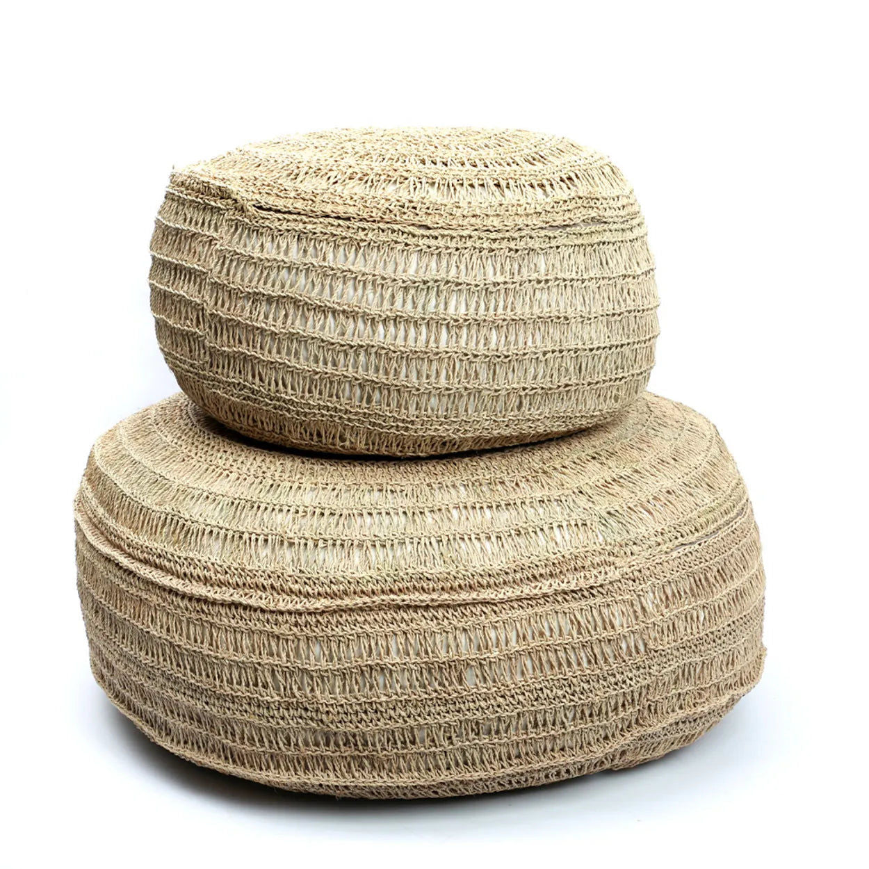 Bazarbizar-The Seagrass Pouffe - Natural - M