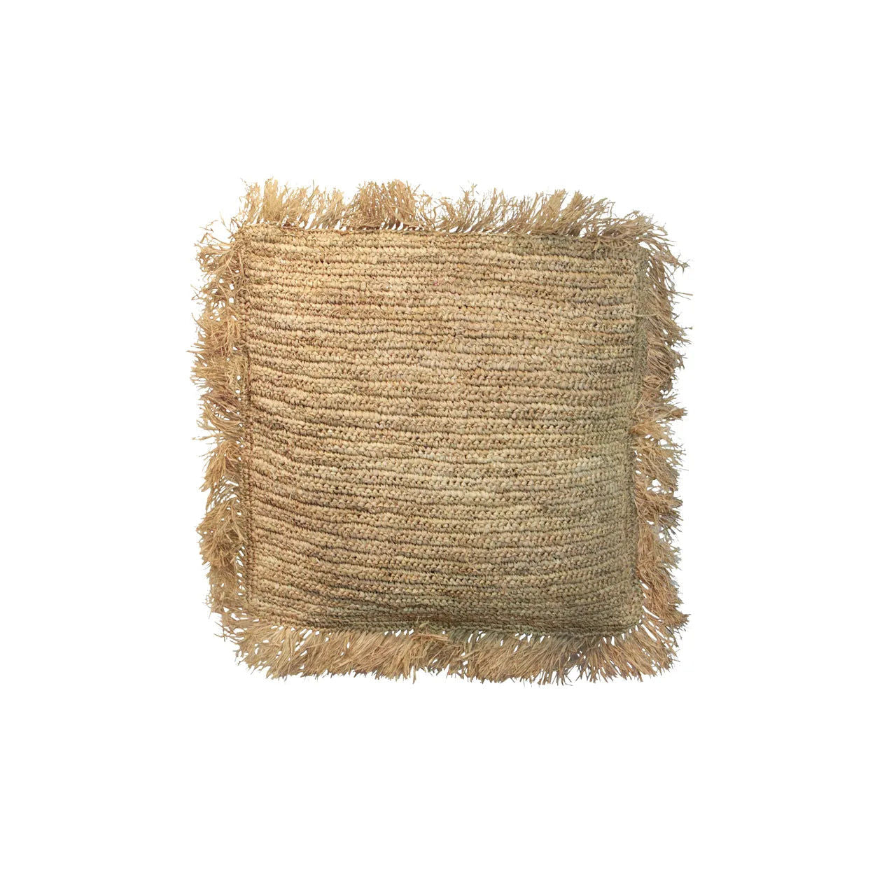 Bazarbizar-The Raffia Cushion Cover Square - Natural - 40x40