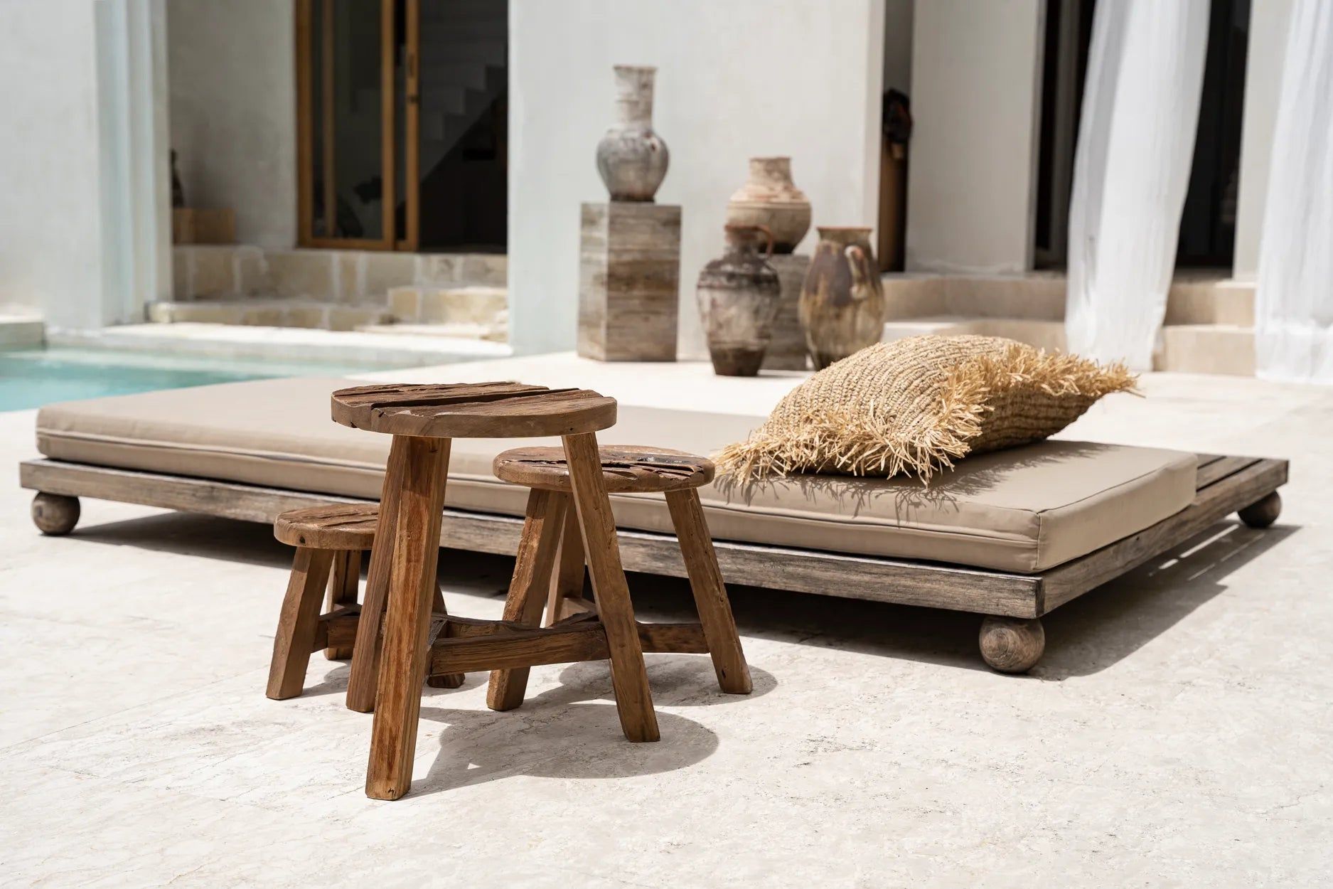 Bazarbizar-The Yatai Stool - Natural - L