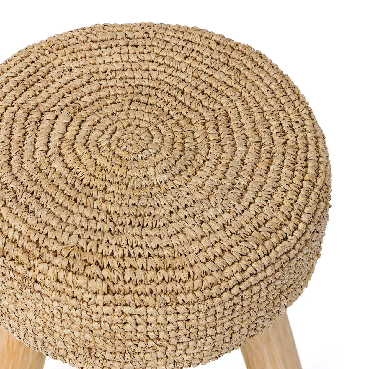 Bazarbizar-The Raffia Stool - Natural