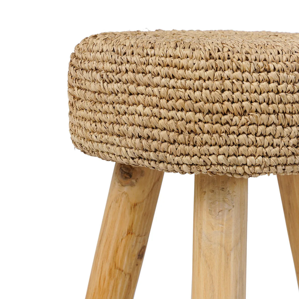 Bazarbizar-The Raffia Stool - Natural