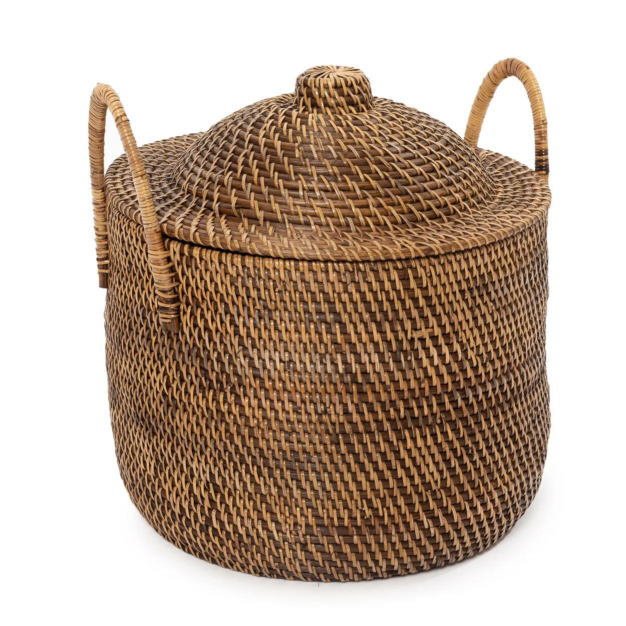 Bazarbizar-The Colonial Handles Basket - Natural Brown