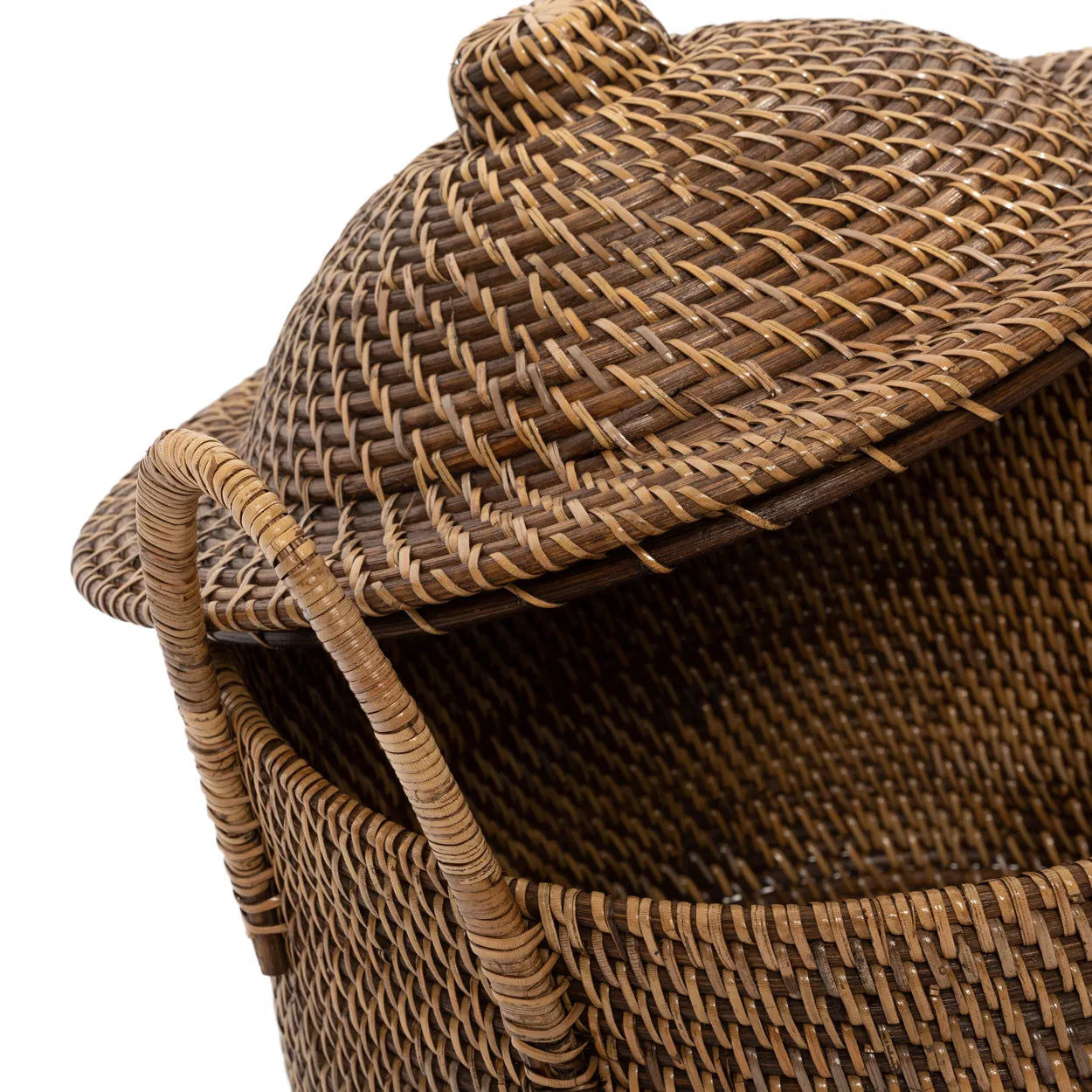 Bazarbizar-The Colonial Handles Basket - Natural Brown