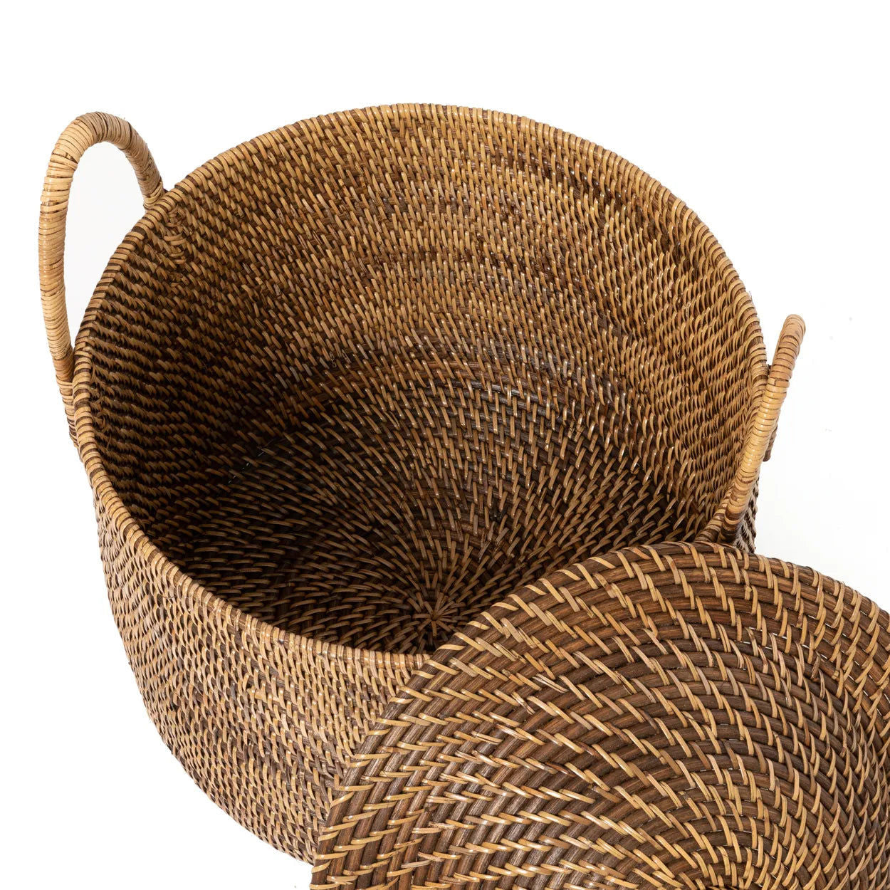 Bazarbizar-The Colonial Handles Basket - Natural Brown