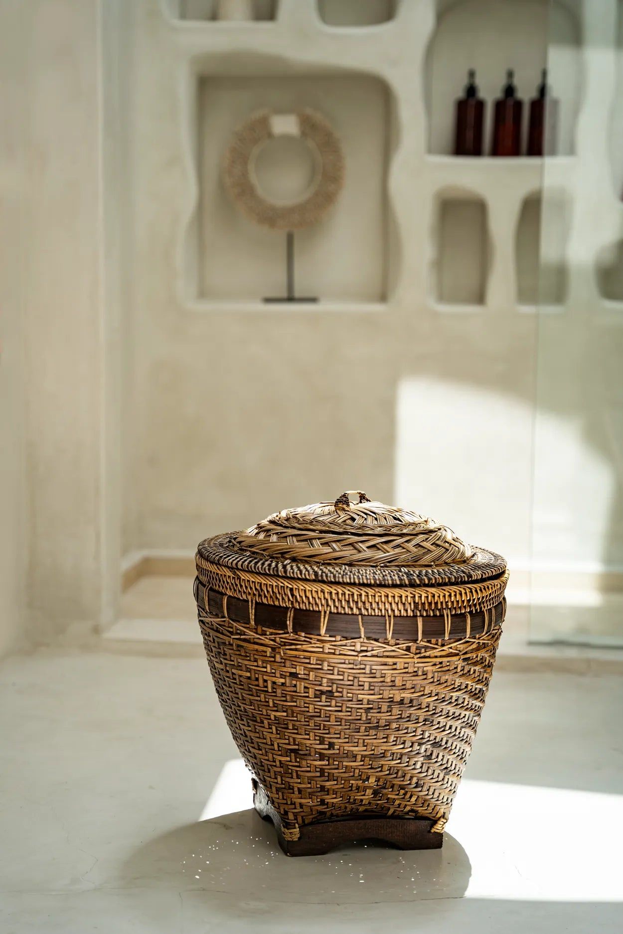 Bazarbizar-The Colonial Storage Basket - Natural Brown - L