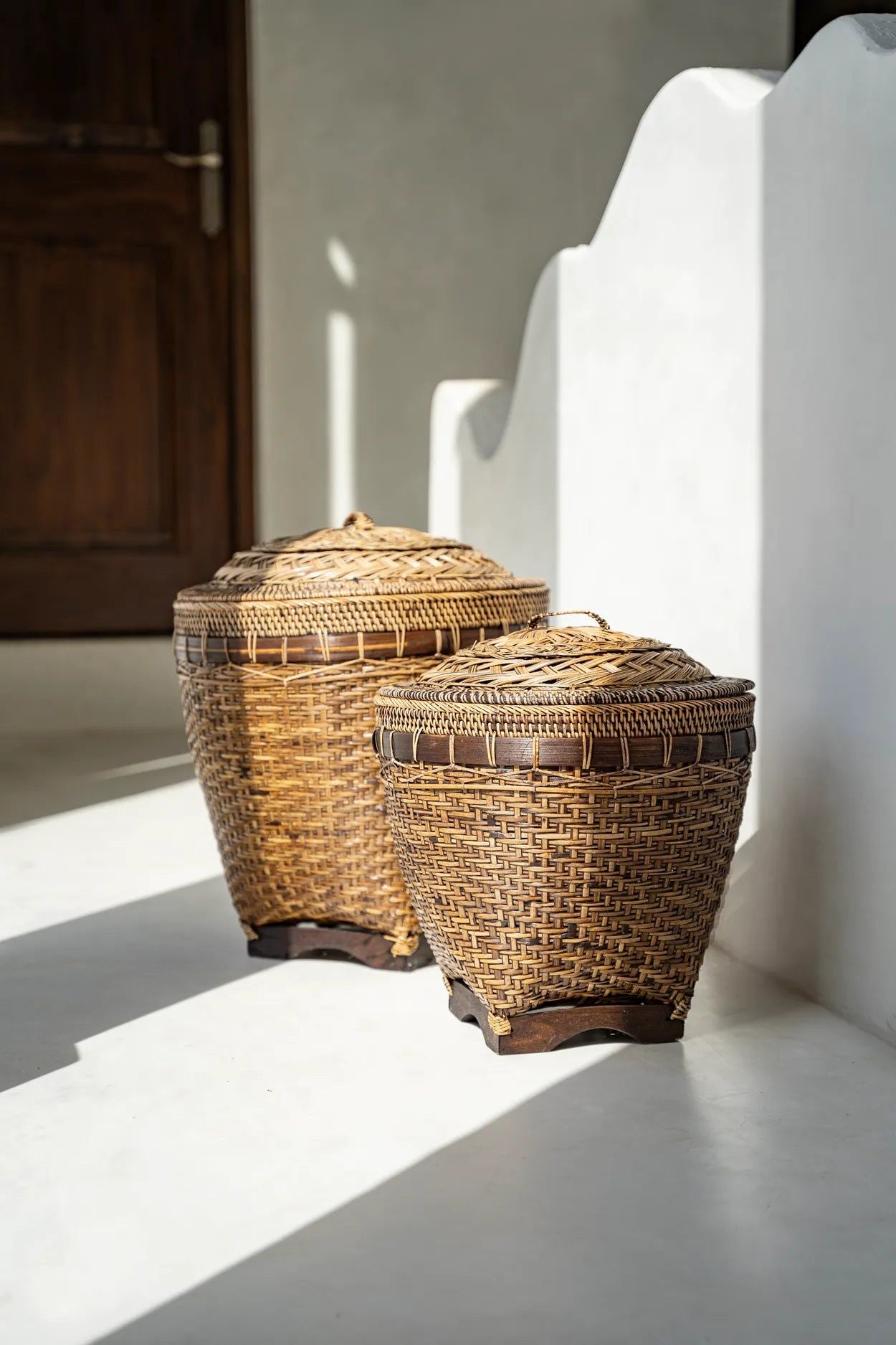 Bazarbizar-The Colonial Storage Basket - Natural Brown - L