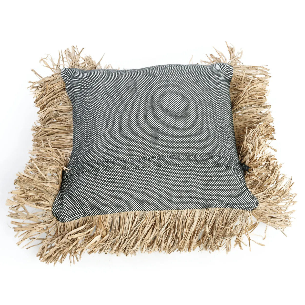 Bazarbizar-The Cotton Bonita Cushion Cover - Natural Black - 40x40