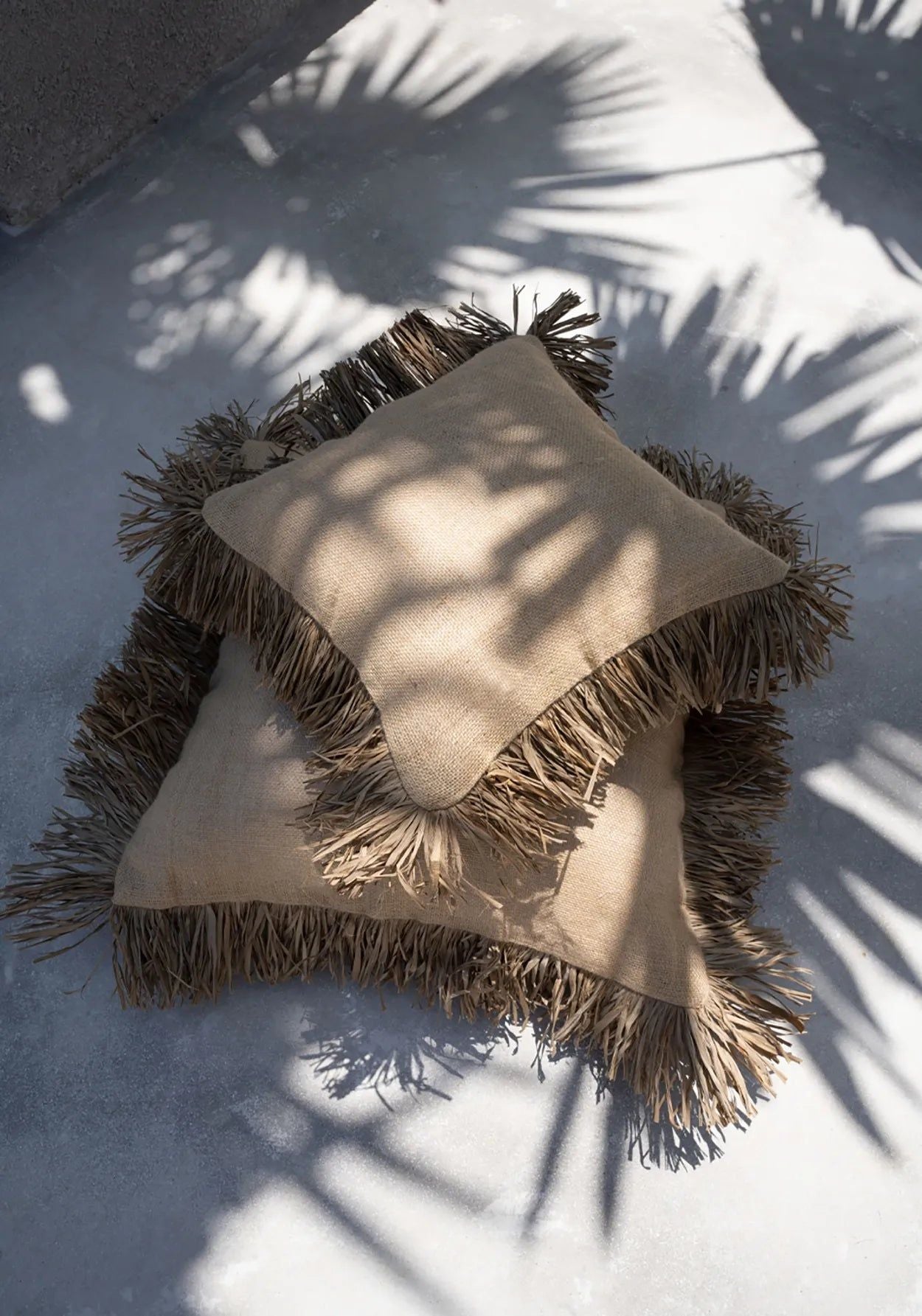 Bazarbizar-The Jute Bonita Cushion Cover - Natural - 60x60