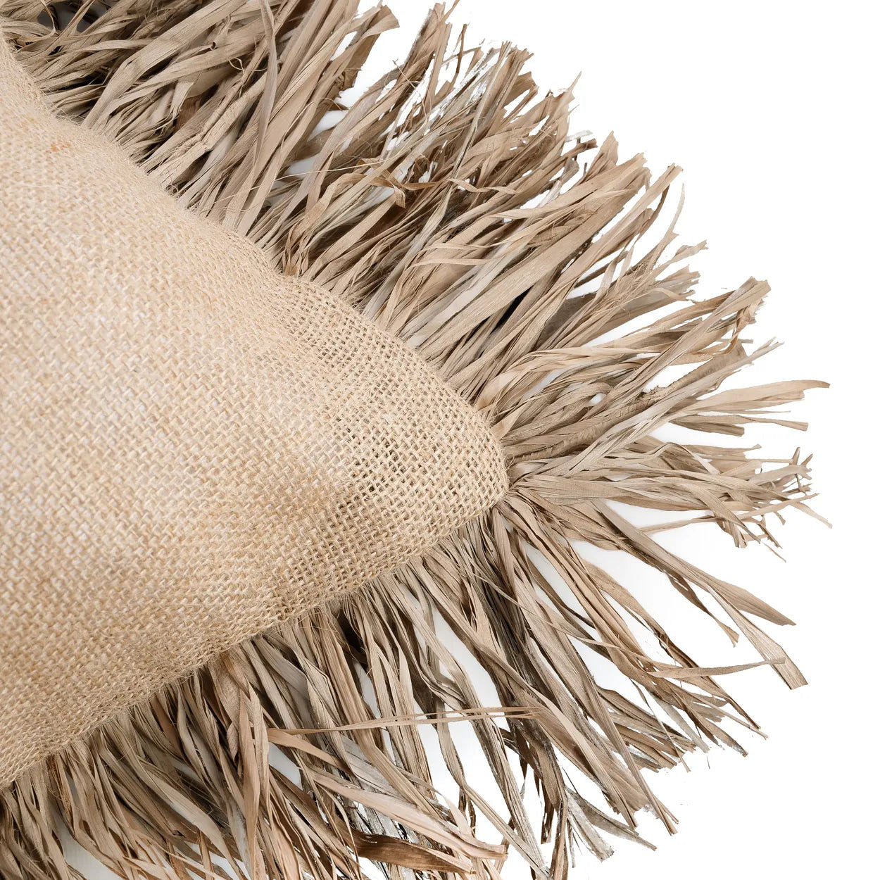 Bazarbizar-The Jute Bonita Cushion Cover - Natural - 60x60