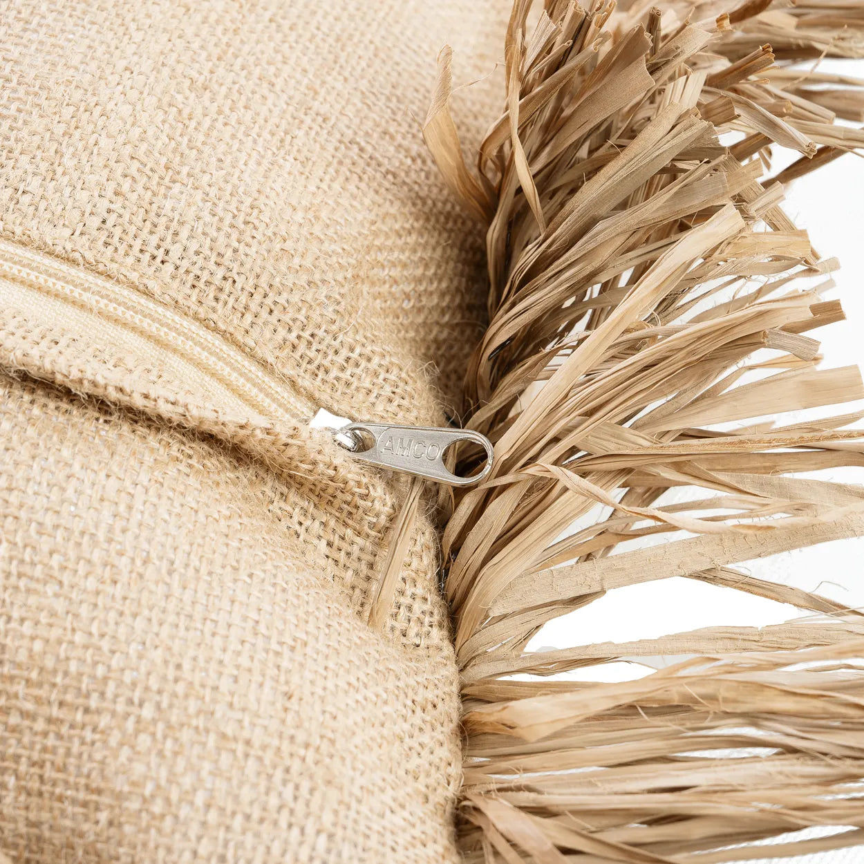 Bazarbizar-The Jute Bonita Cushion Cover - Natural - 30x50