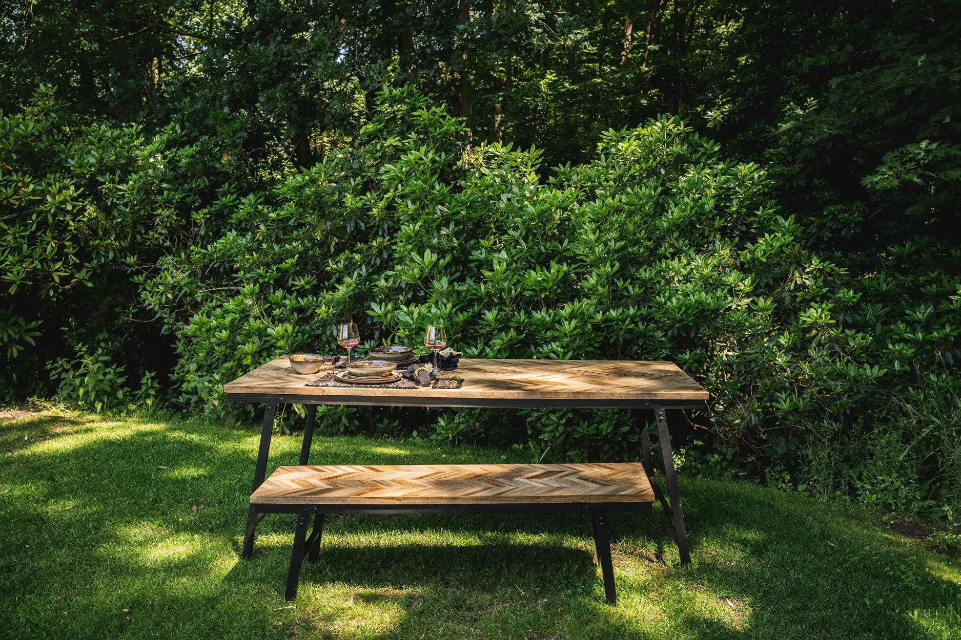 Bazarbizar-The Herringbone Bench - Natural - 150