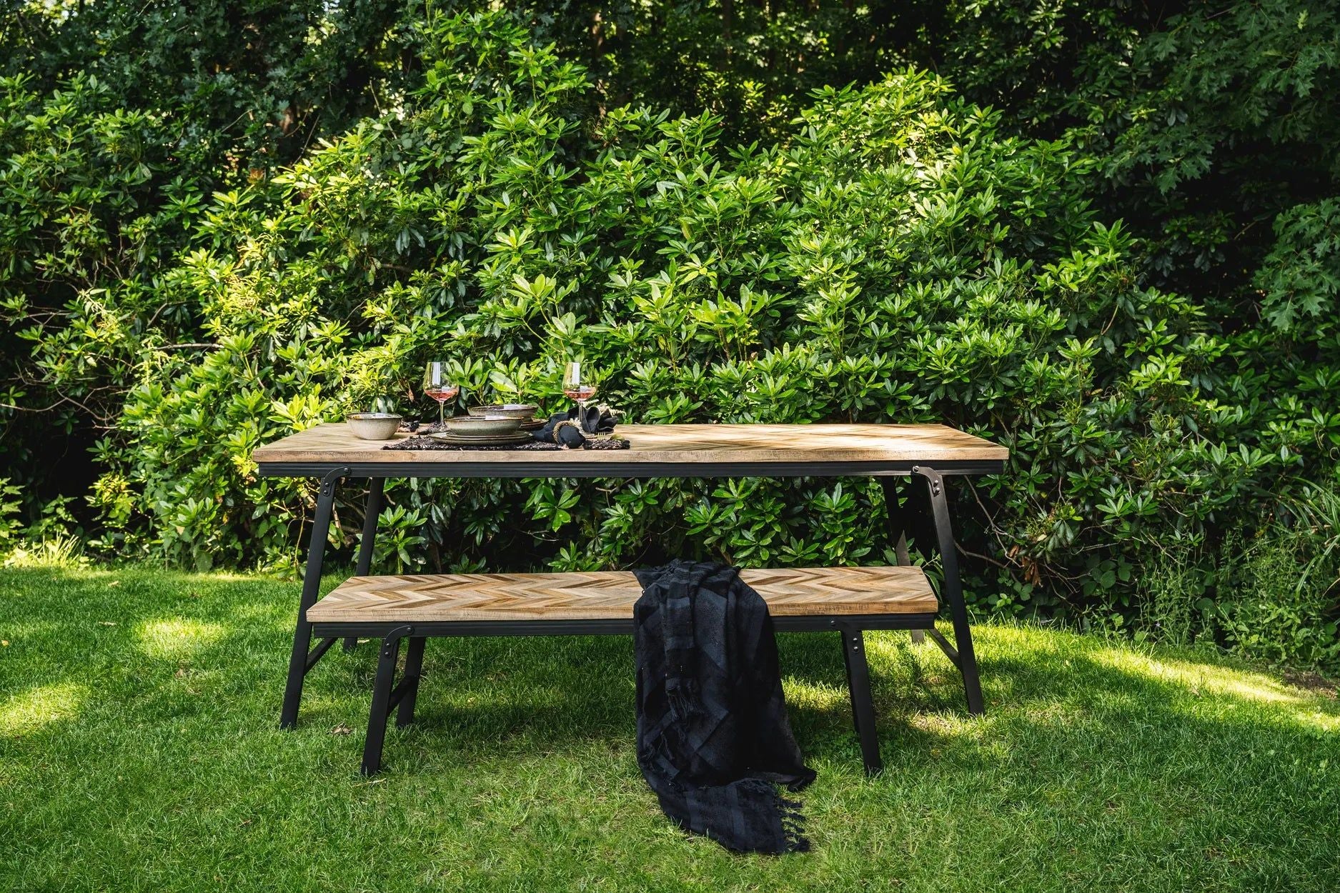 Bazarbizar-The Herringbone Bench - Natural - 150