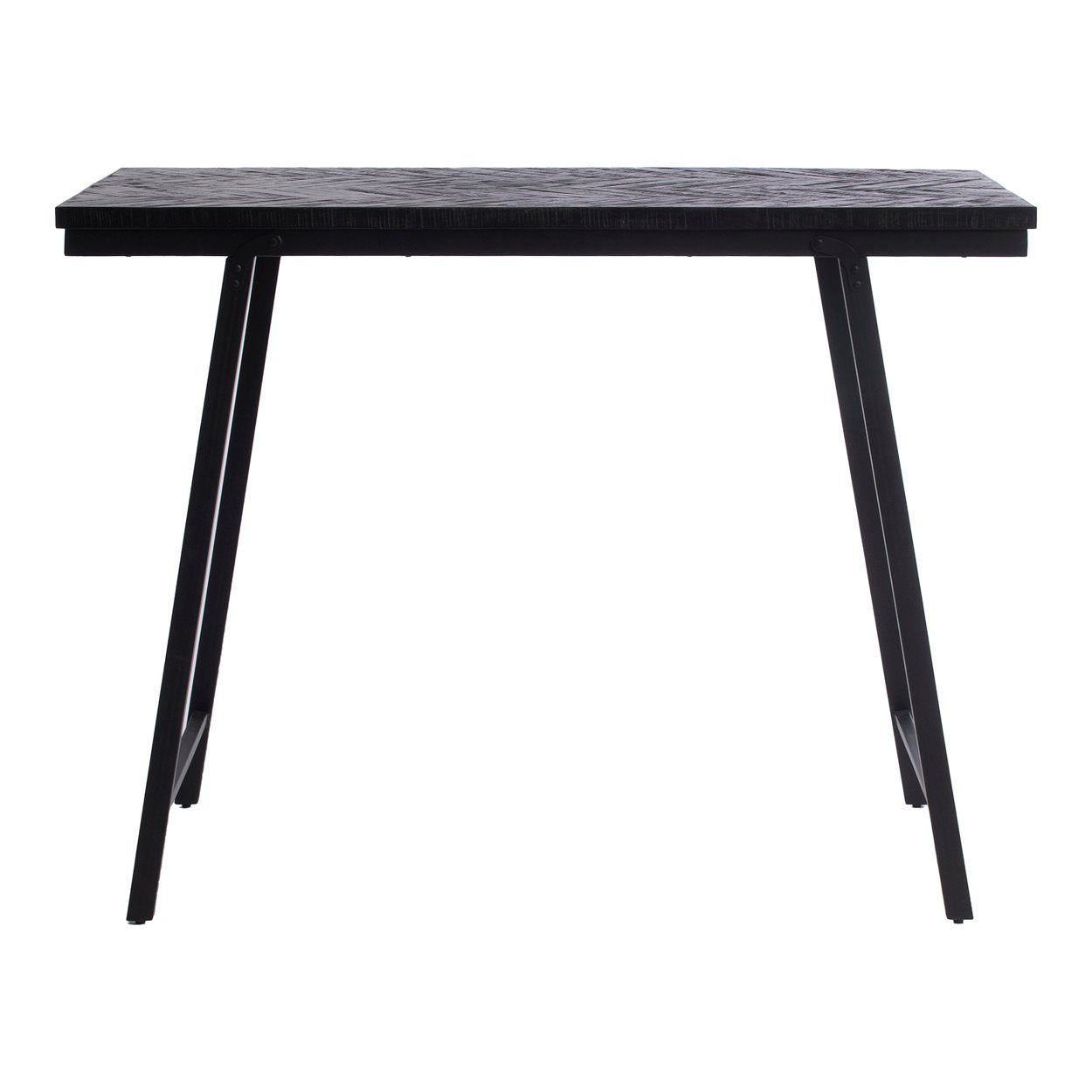 Bazarbizar-The Herringbone High Table - Black - 140cm