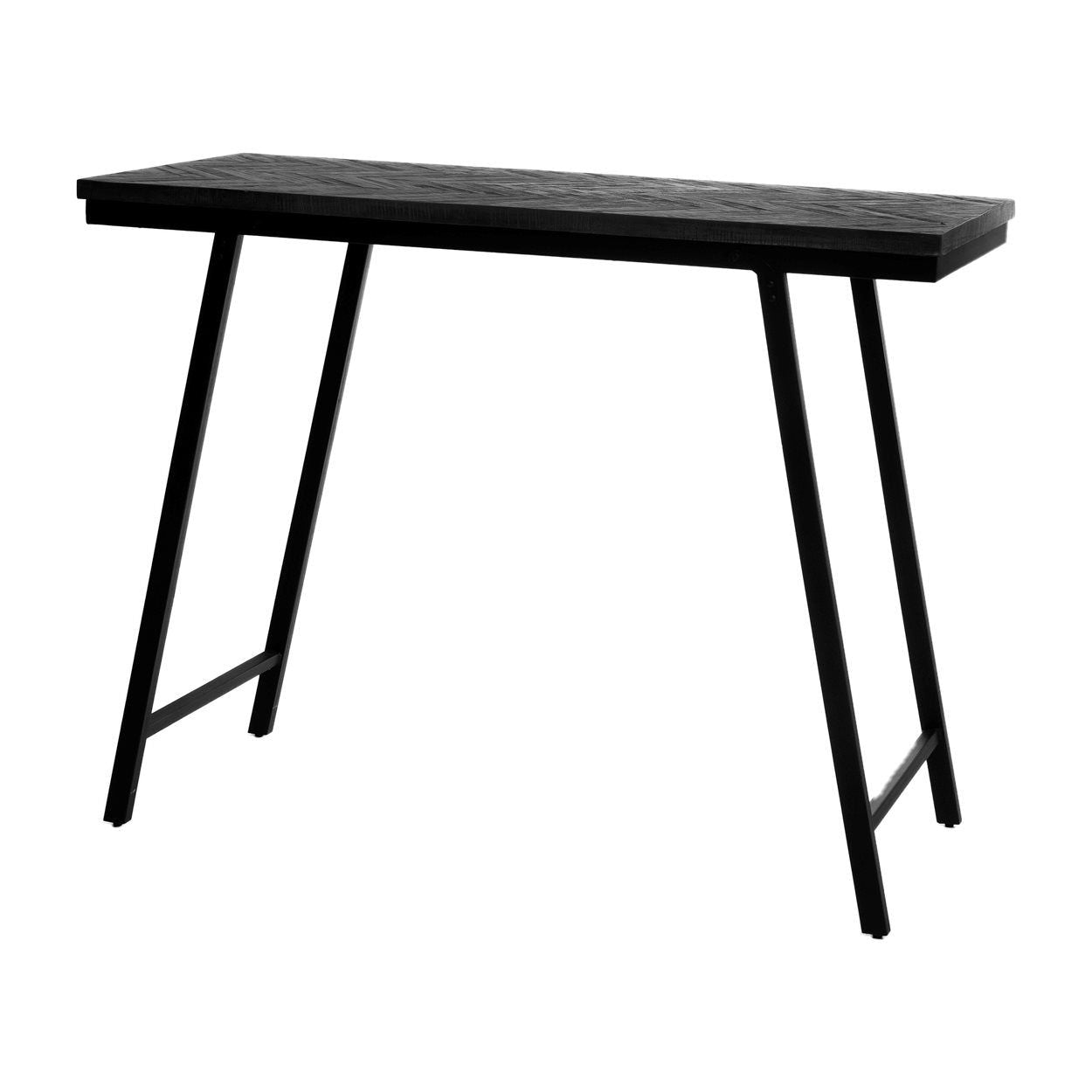 Bazarbizar-The Herringbone High Table - Black - 140cm