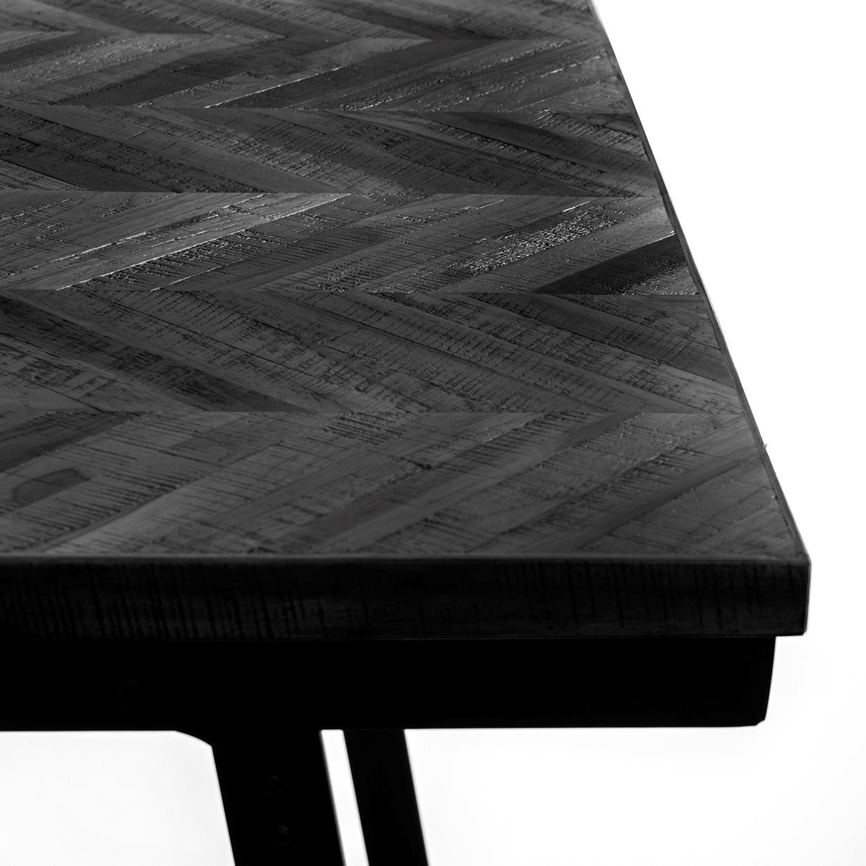 Bazarbizar-The Herringbone High Table - Black - 140cm