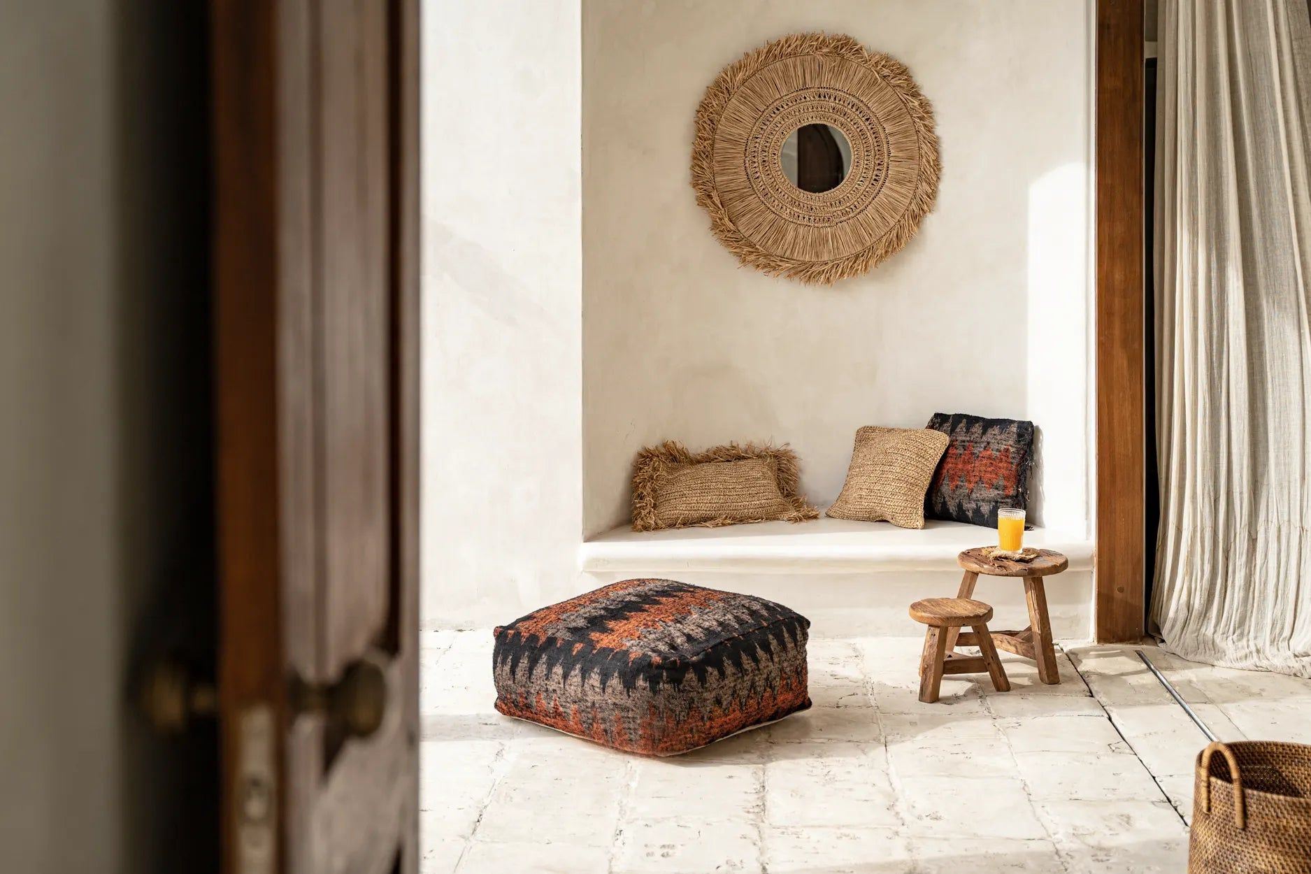 Bazarbizar-The Oh My Gee Pouffe - Black Orange