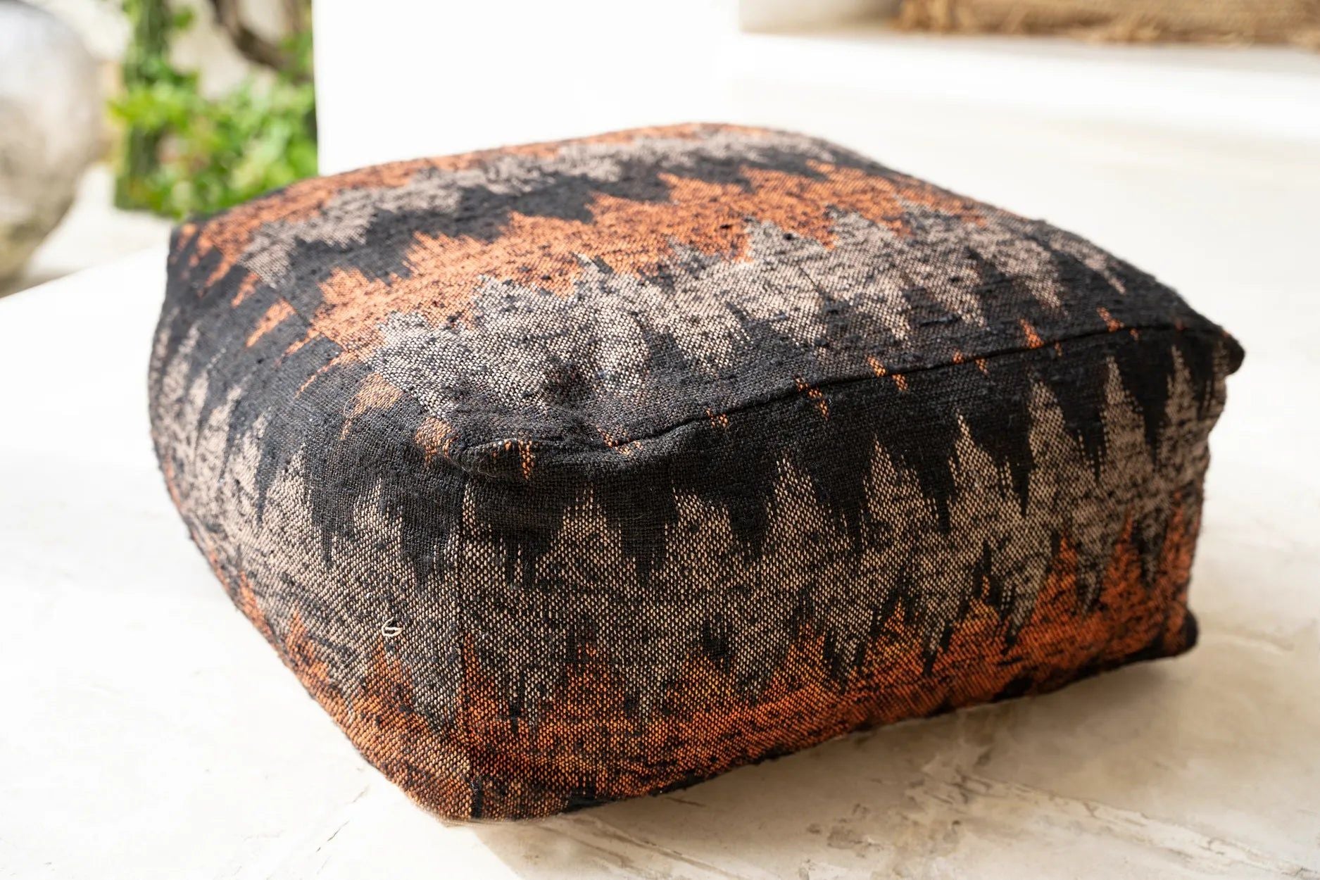 Bazarbizar-The Oh My Gee Pouffe - Black Orange