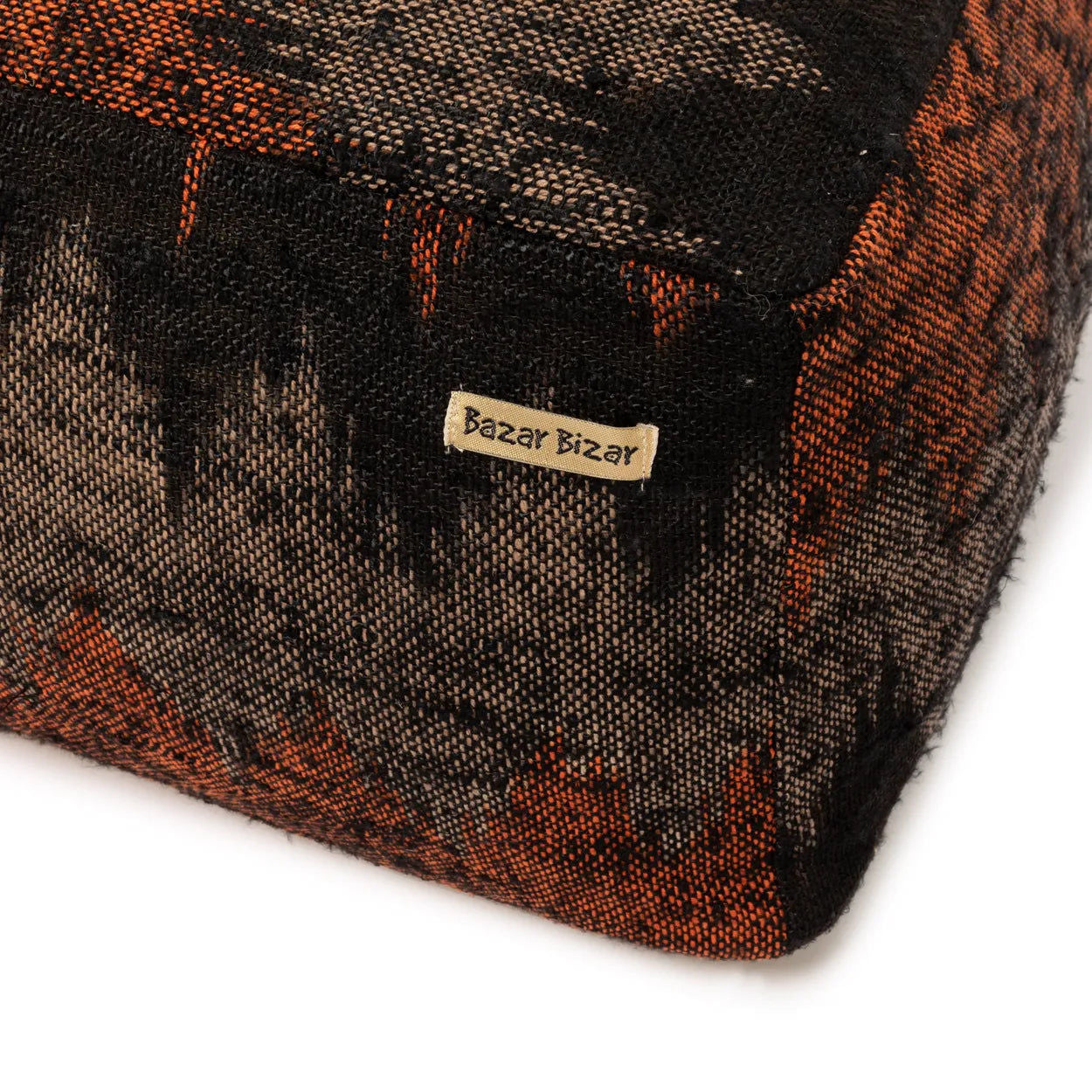 Bazarbizar-The Oh My Gee Pouffe - Black Orange