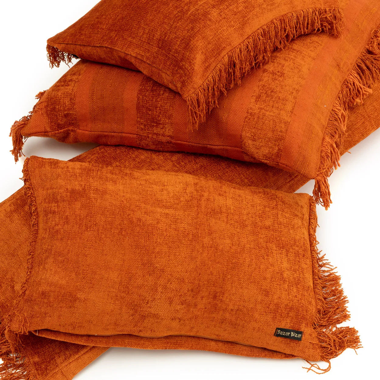 Bazarbizar-The Oh My Gee Cushion Cover - Rust Velvet - 60x60