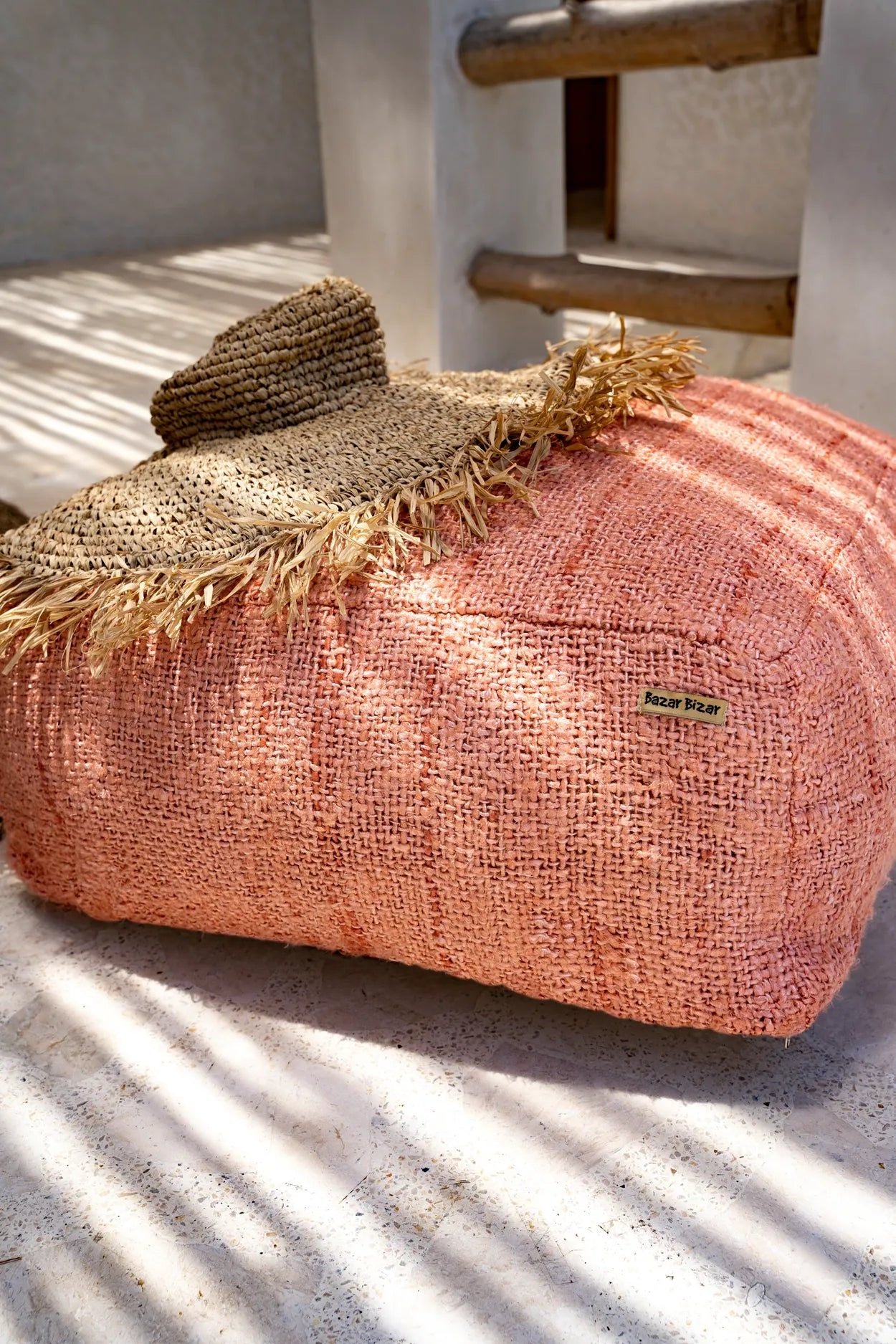 Bazarbizar-The Oh My Gee Pouffe - Salmon Pink