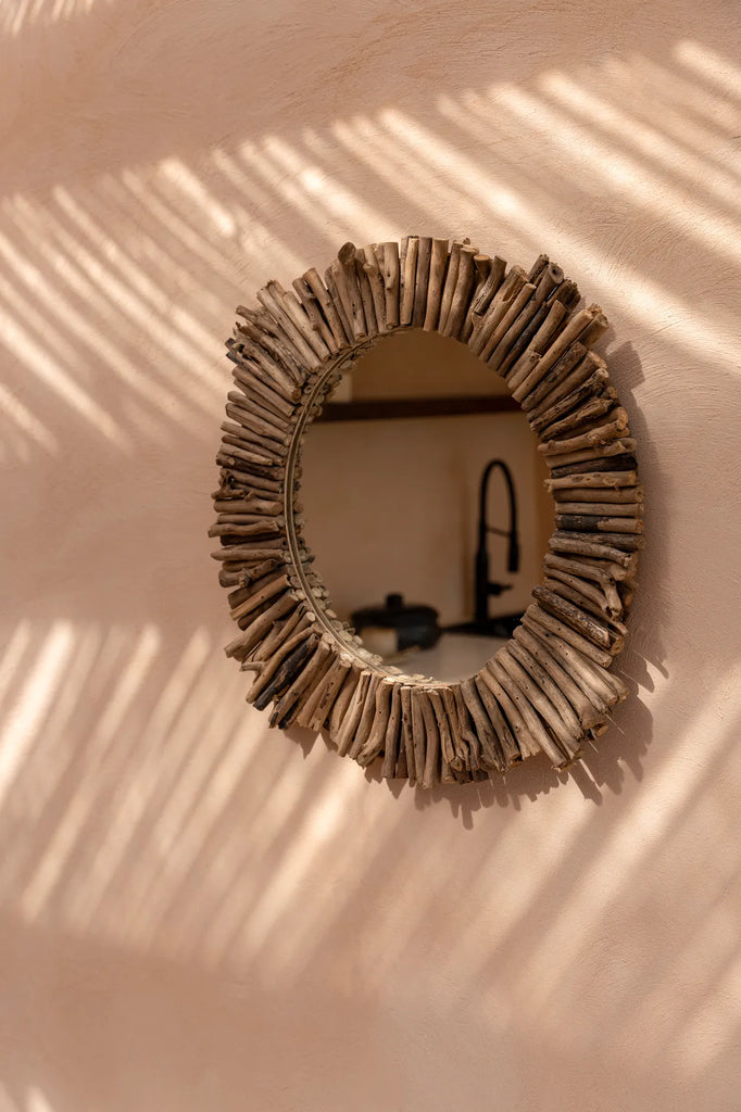 The Driftwood Halo Mirror - Natural - M_40