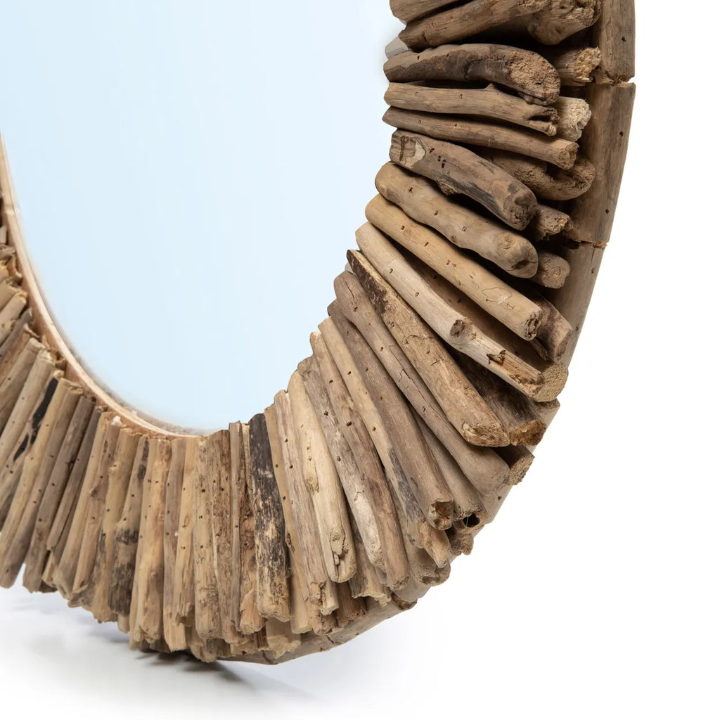 The Driftwood Halo Mirror - Natural - M_40