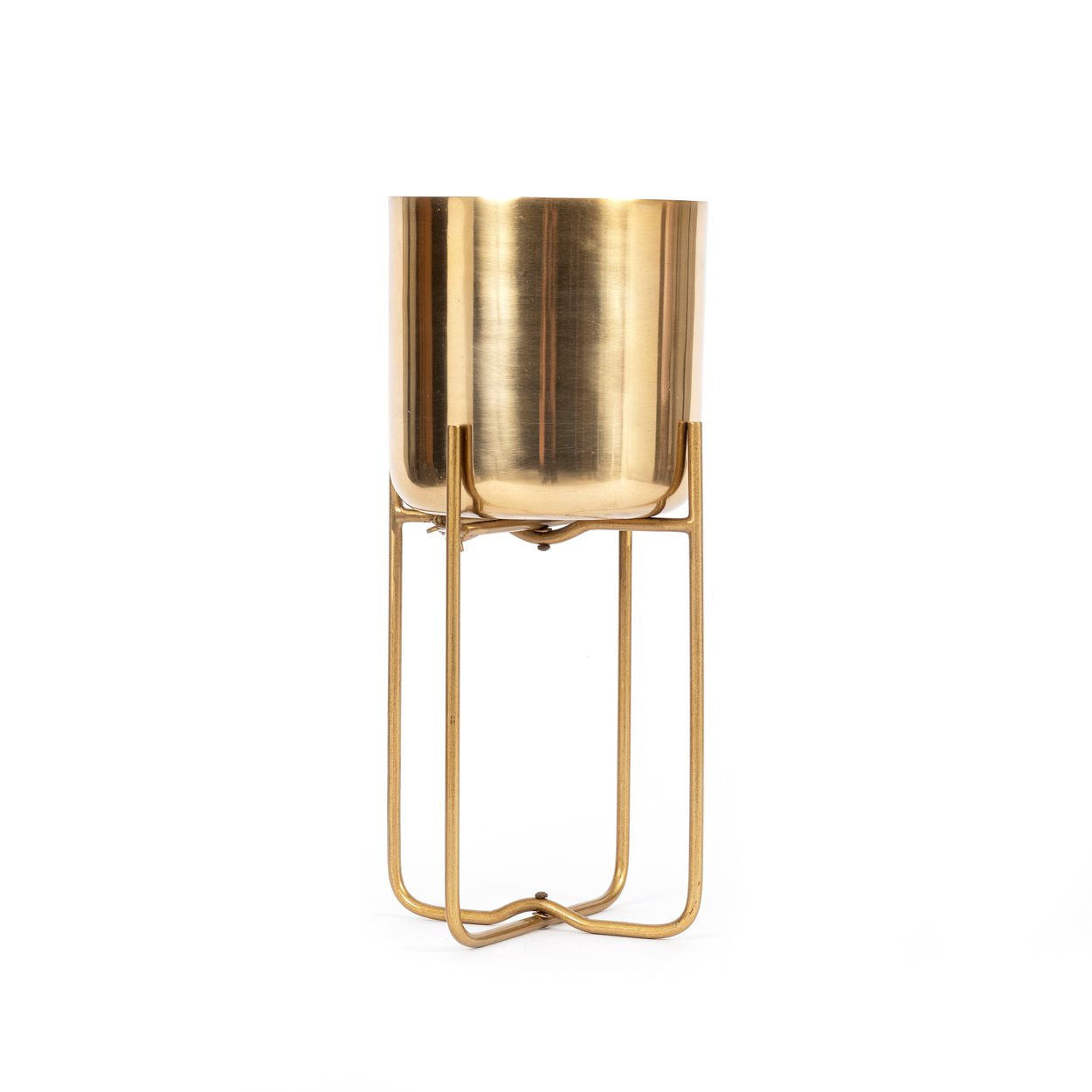 Bazarbizar-The Brass Planter on Stand - Brass - M