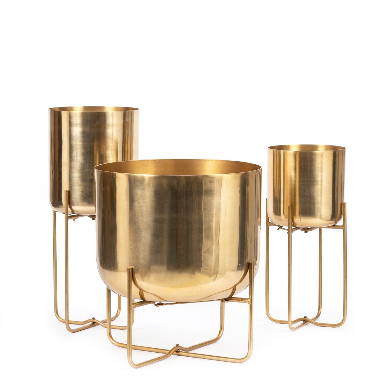 Bazarbizar-The Brass Planter on Stand - Brass - M