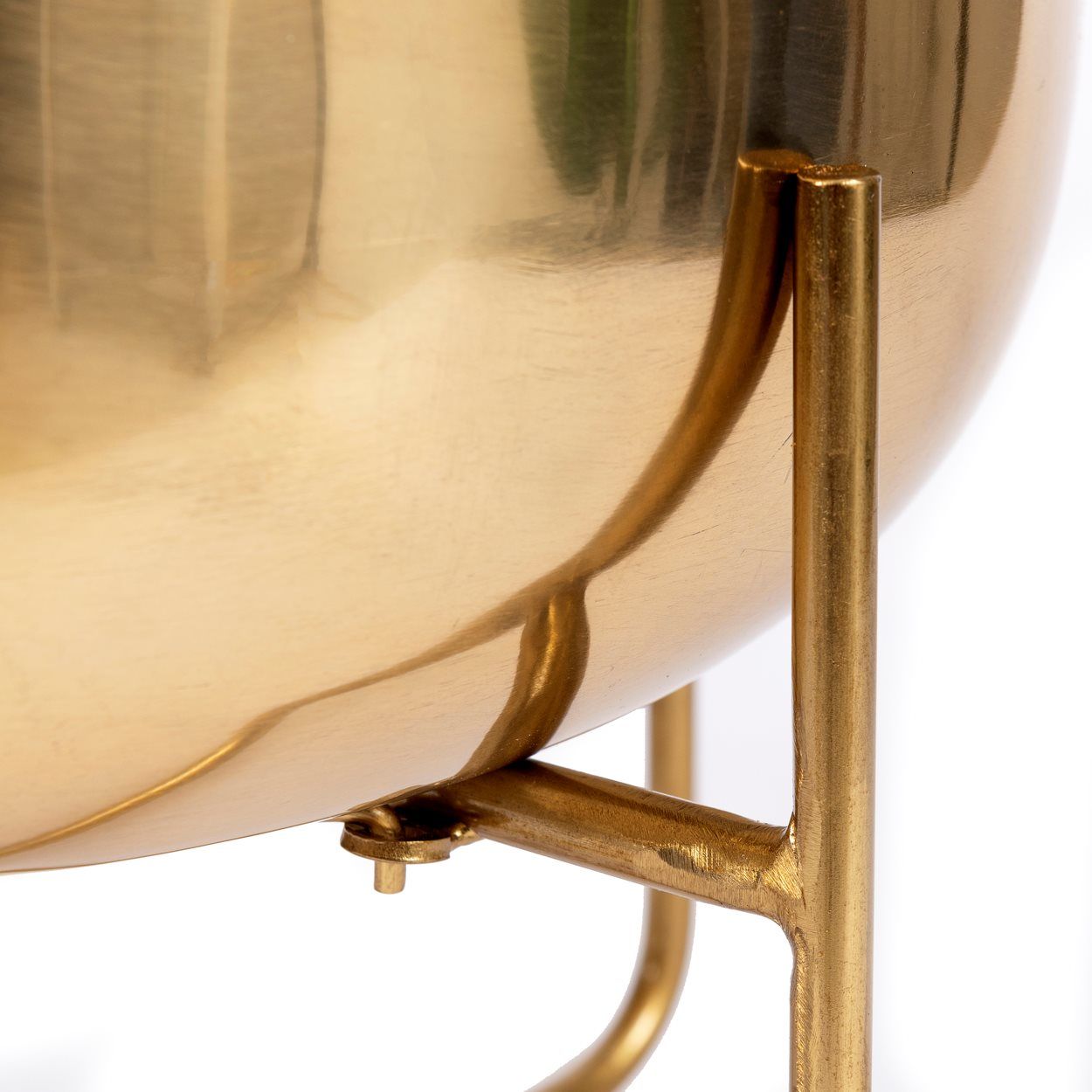 Bazarbizar-The Brass Planter on Stand - Brass - XL