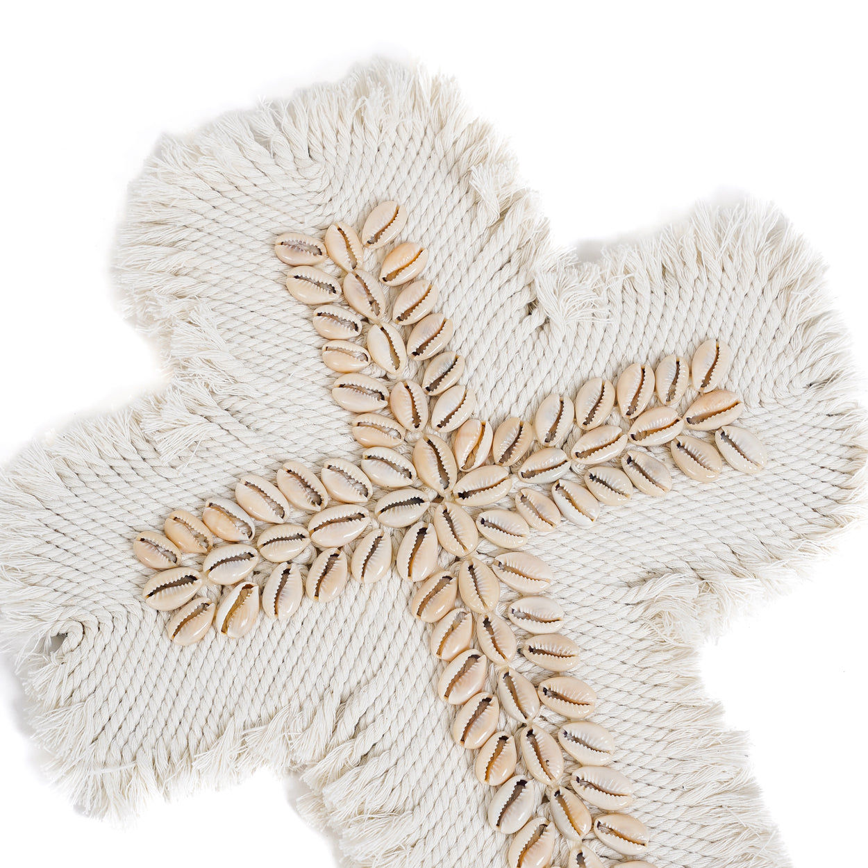 Bazarbizar-The Macrame Cross - White